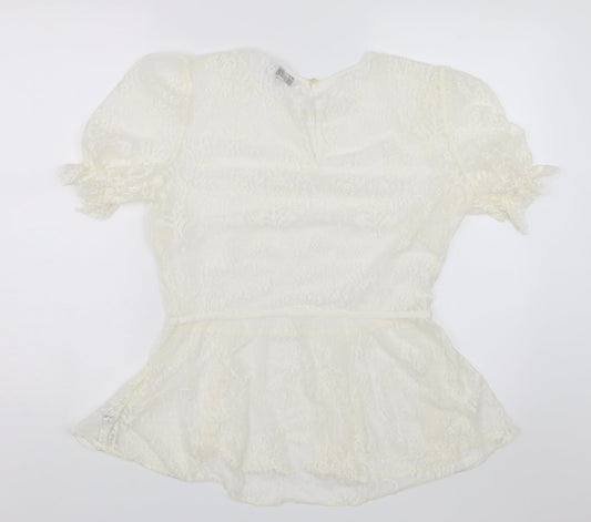 Womens UK Size 14 NEXT White Basic Blouse