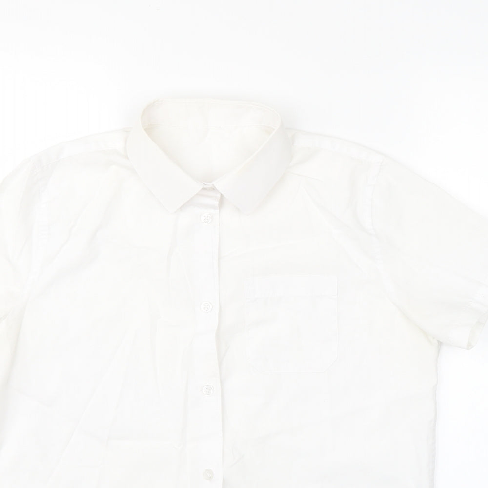 F&F Girls White   Basic Button-Up Size 13-14 Years