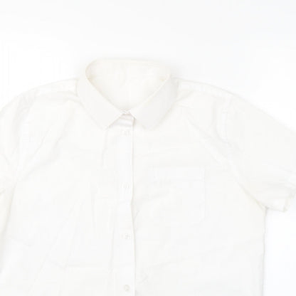 F&F Girls White   Basic Button-Up Size 13-14 Years