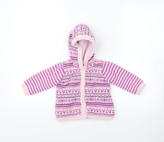 Preworn  Pink   Basic Jacket Jacket Size 9-12 Months