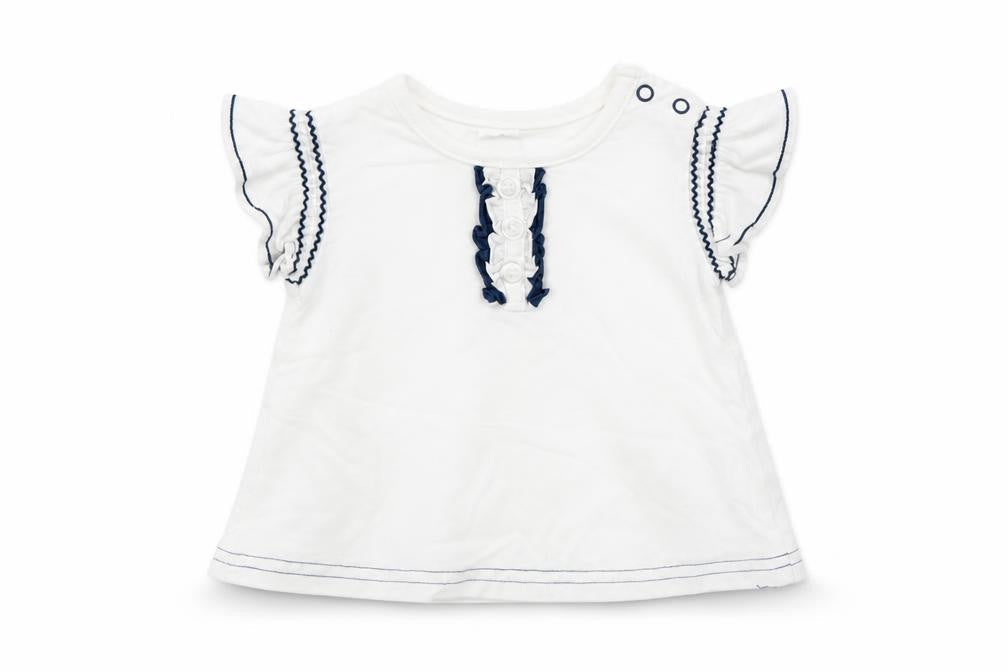 Front view of Next White Basic Blouse, size 0-3, Months