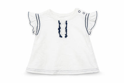 Front view of Next White Basic Blouse, size 0-3, Months
