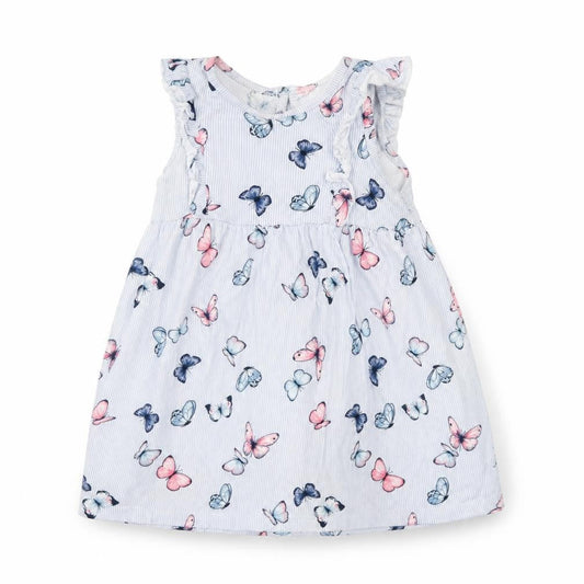 H&M  Blue Striped  A-Line  Size 9-12 Months
