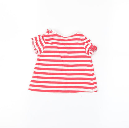 TU  Red Striped   T-Shirt Size 0-3 Months