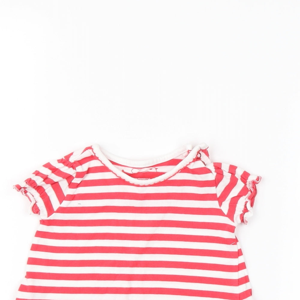 TU  Red Striped   T-Shirt Size 0-3 Months