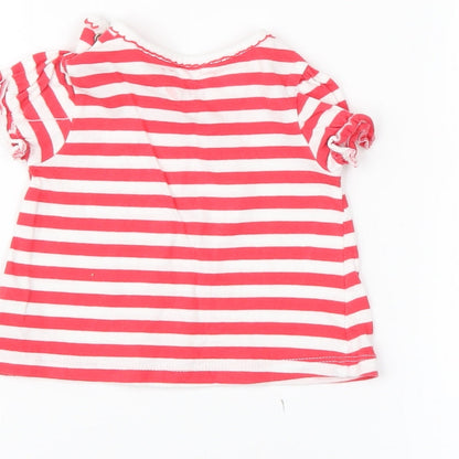 TU  Red Striped   T-Shirt Size 0-3 Months