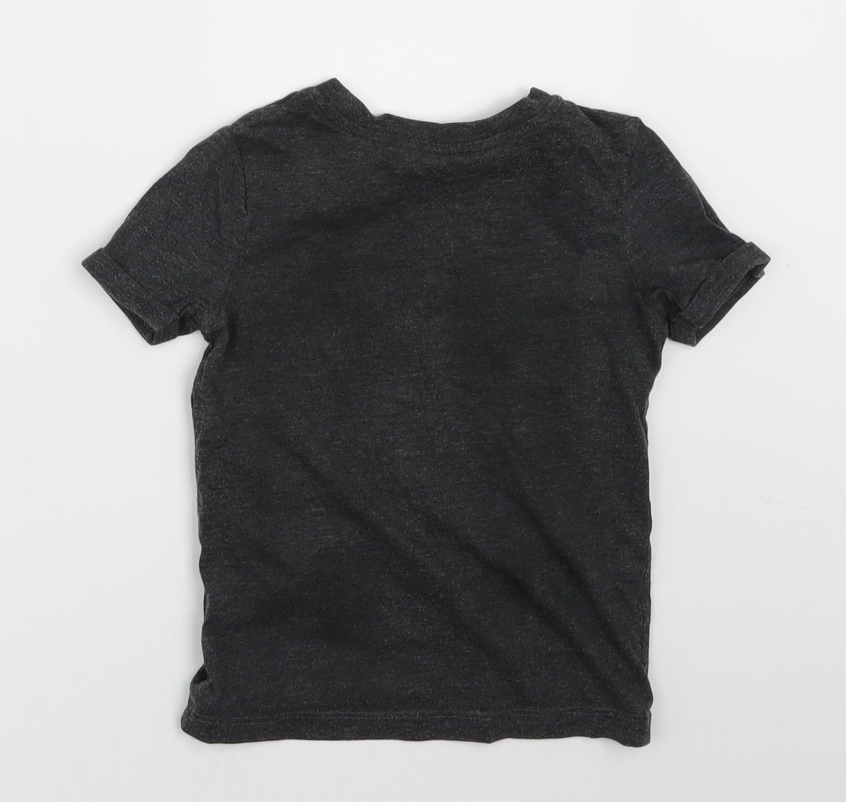 Back view of George girls’ grey basic t-shirt, size 2-3, years