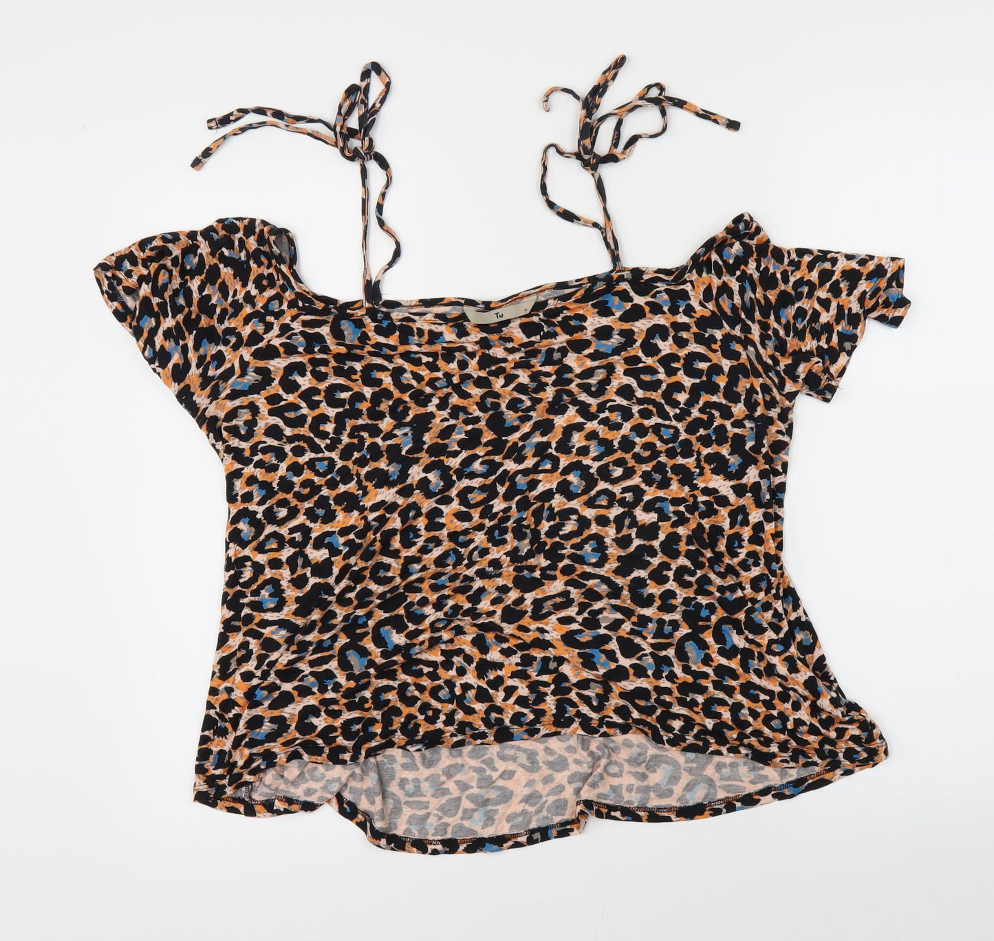 TU Womens Multicoloured Animal Print  Basic Blouse Size 16