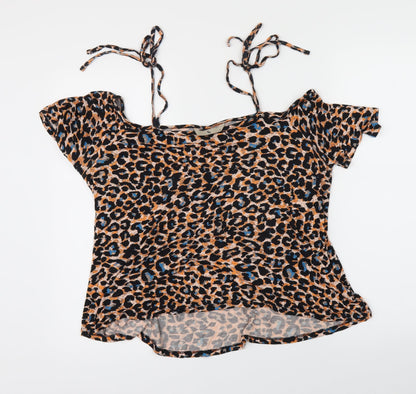 TU Womens Multicoloured Animal Print  Basic Blouse Size 16