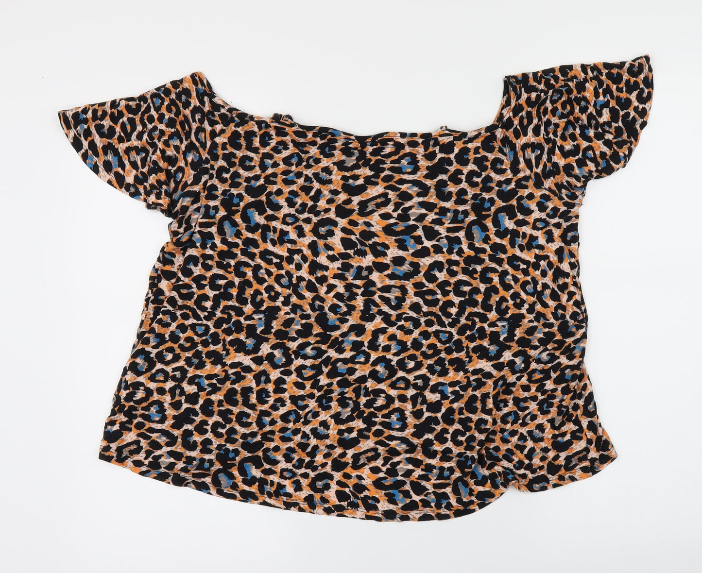 TU Womens Multicoloured Animal Print  Basic Blouse Size 16