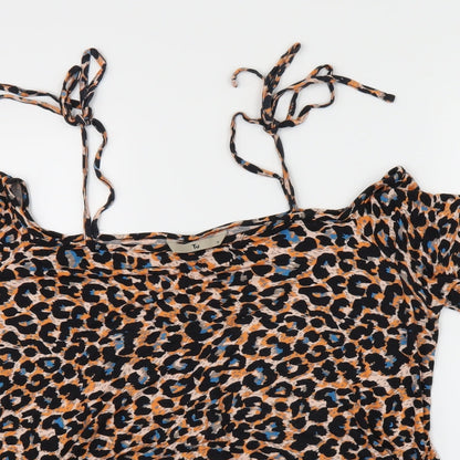 TU Womens Multicoloured Animal Print  Basic Blouse Size 16