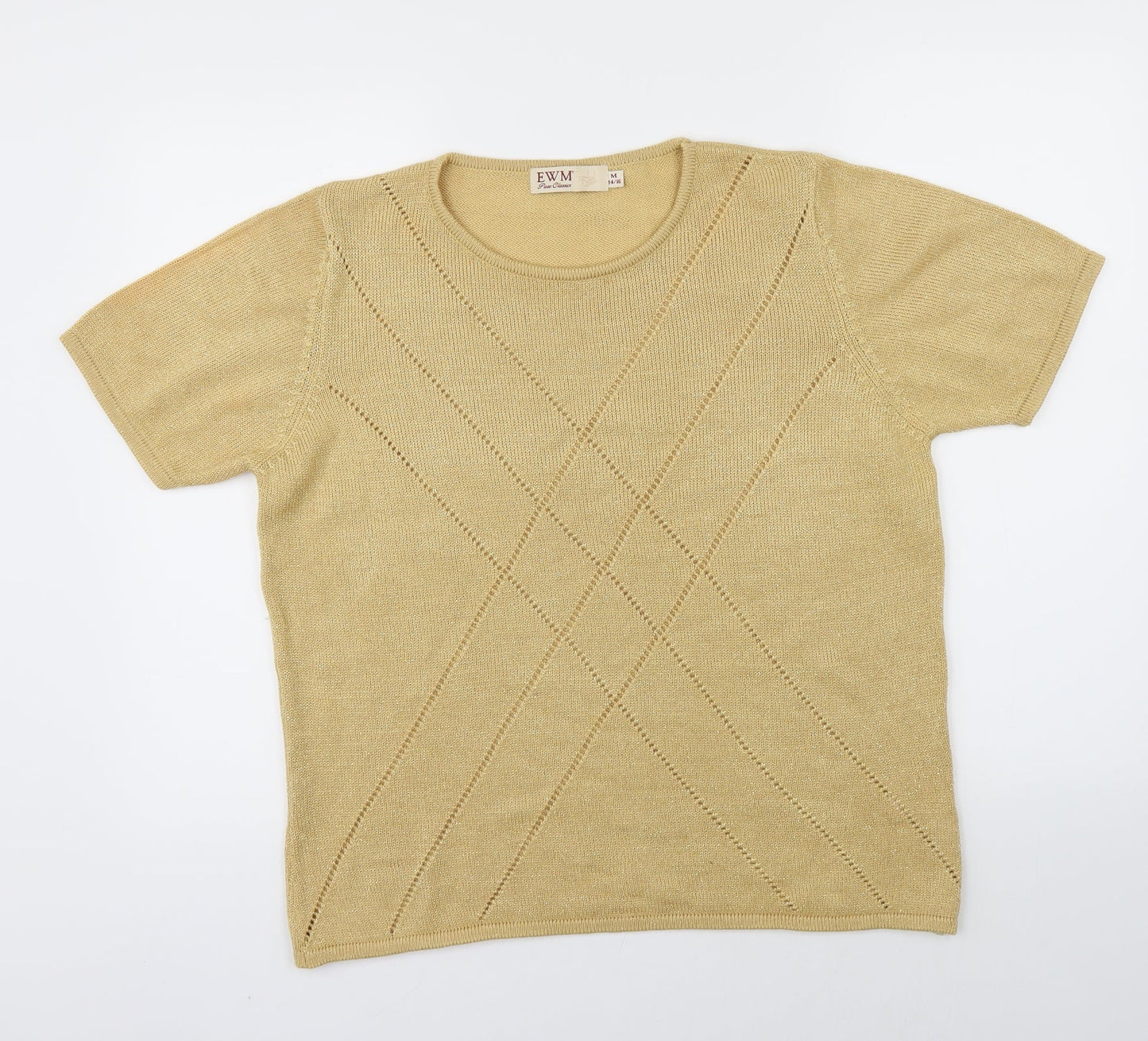 EWM Womens Gold   Basic T-Shirt Size M
