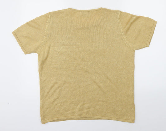 EWM Womens Gold   Basic T-Shirt Size M