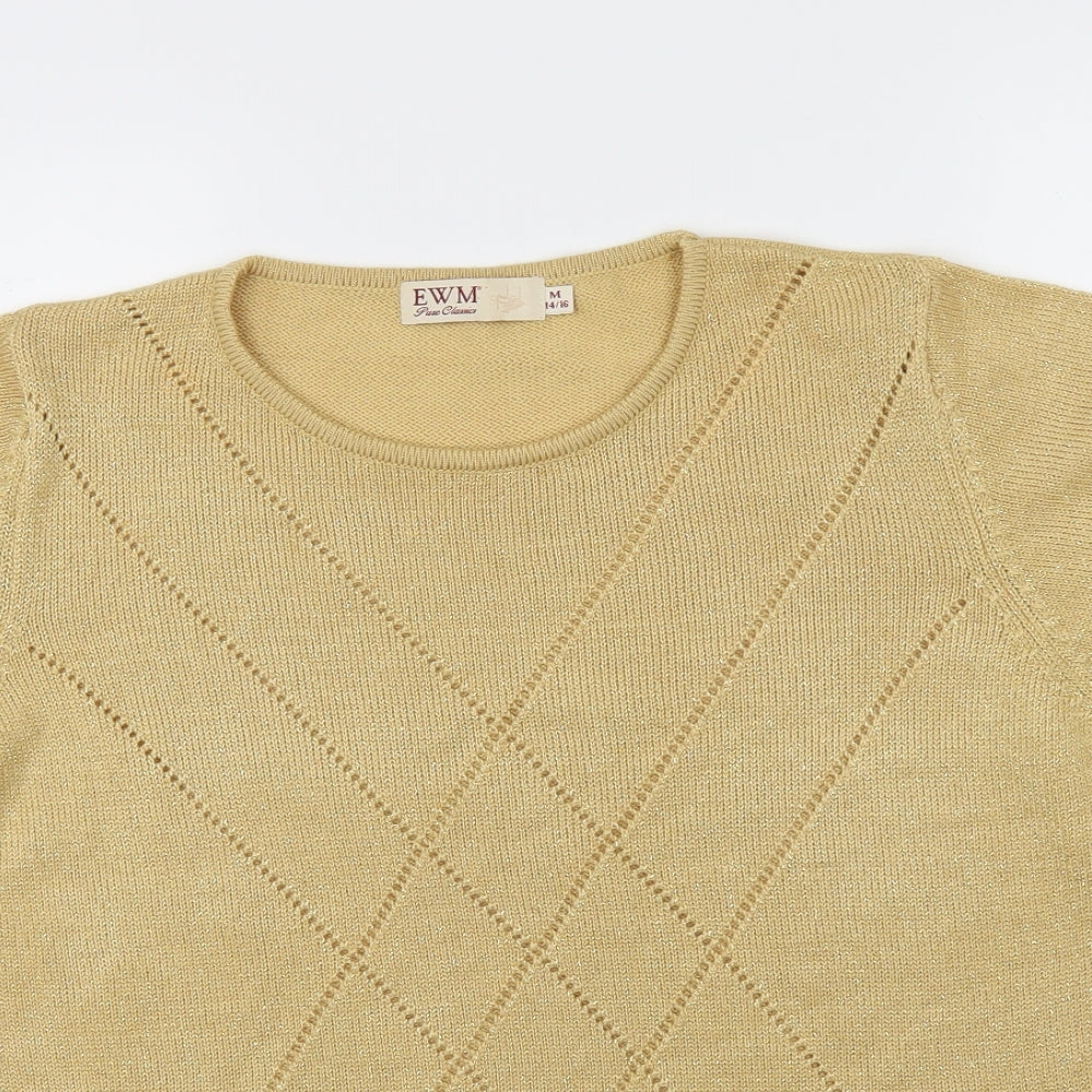 EWM Womens Gold   Basic T-Shirt Size M