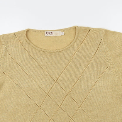 EWM Womens Gold   Basic T-Shirt Size M