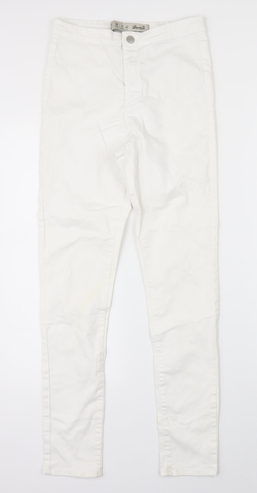 Denim Co. Womens White  Denim Skinny Jeans Size 10 L27 in