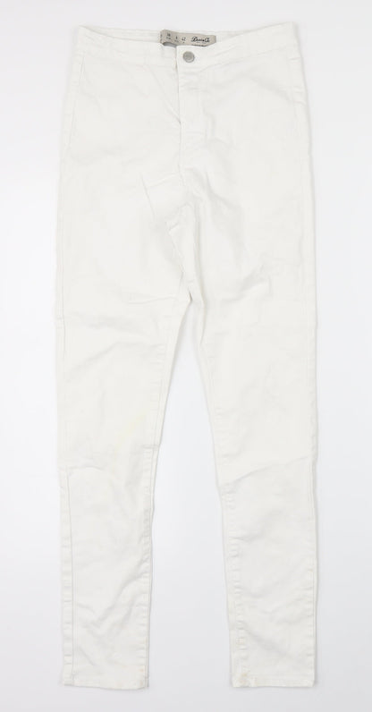 Denim Co. Womens White  Denim Skinny Jeans Size 10 L27 in