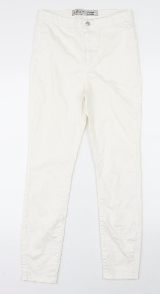 Denim Co Womens White   Straight Jeans Size 12 L25 in