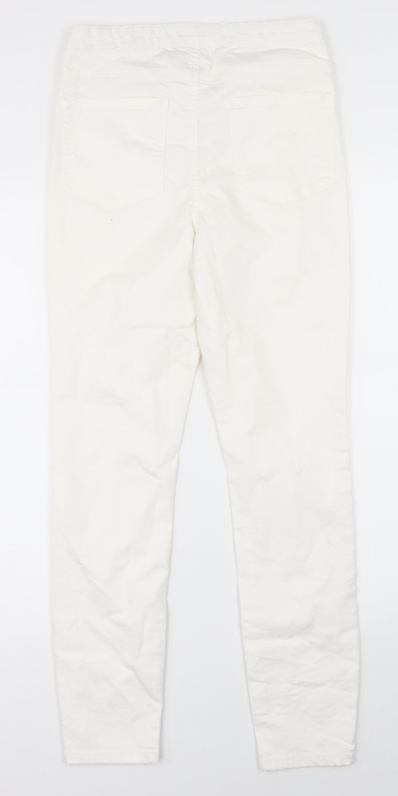 Denim Co Womens White   Straight Jeans Size 12 L25 in