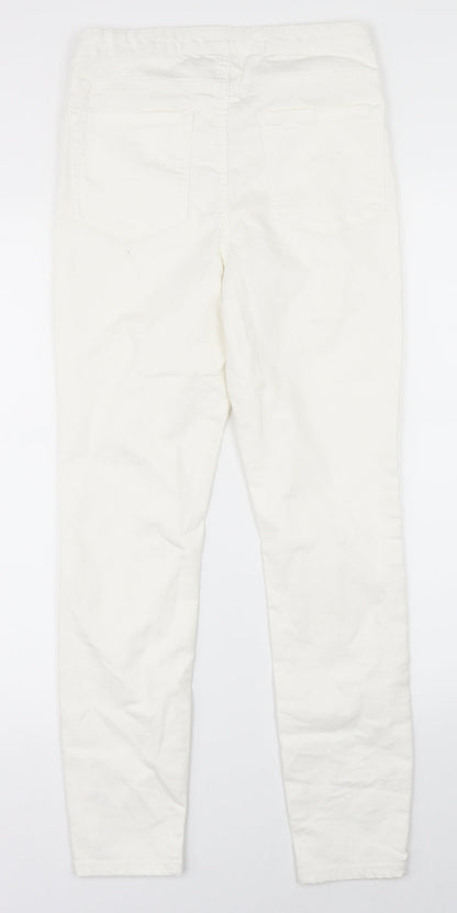 Denim Co Womens White   Straight Jeans Size 12 L25 in