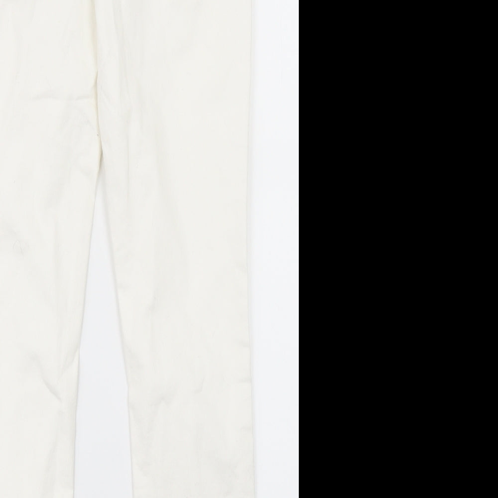 Denim Co Womens White   Straight Jeans Size 12 L25 in