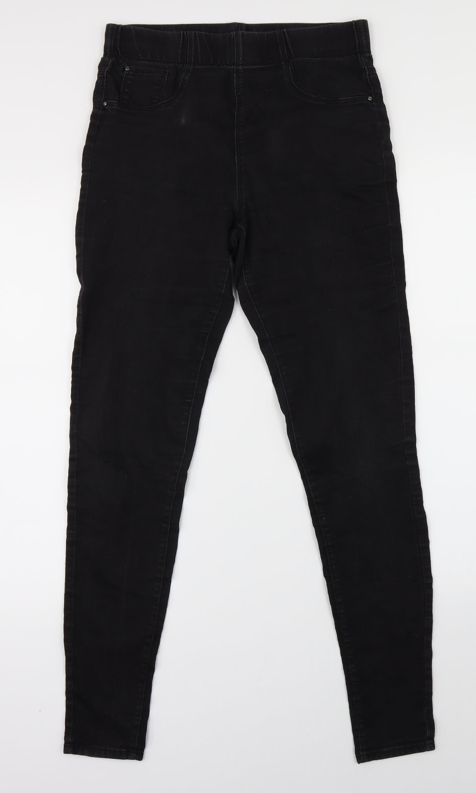 Womens UK Size 8 Preworn Regular Fit Jegging Black Jeans