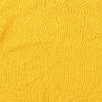 Divided Womens Yellow   Pullover Jumper Size S