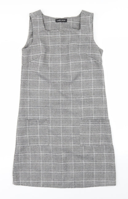 Cameo Rose Womens Grey Check  Shift  Size 8