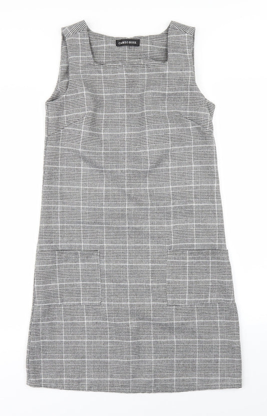 Cameo Rose Womens Grey Check  Shift  Size 8