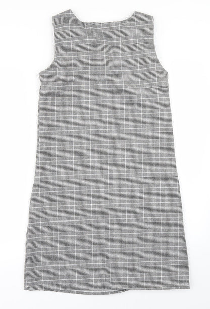 Cameo Rose Womens Grey Check  Shift  Size 8