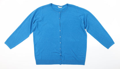 Love Knitwear Womens Blue  Knit Pullover Jumper Size 22