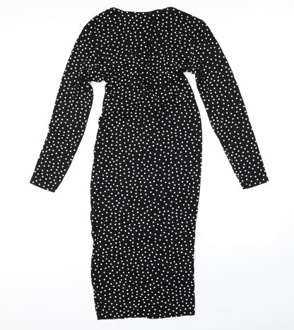Be You Womens Black Polka Dot  Shift  Size 12