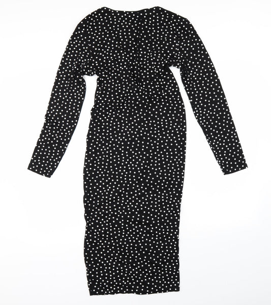 Be You Womens Black Polka Dot  Shift  Size 12