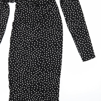 Be You Womens Black Polka Dot  Shift  Size 12