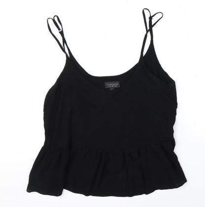Womens UK Size 8 Topshop Black Basic Blouse
