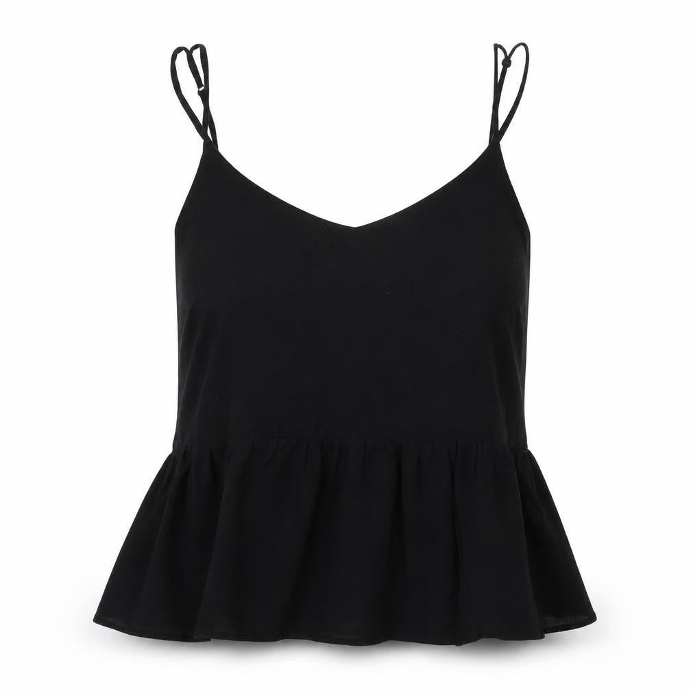 Womens UK Size 8 Topshop Black Basic Blouse