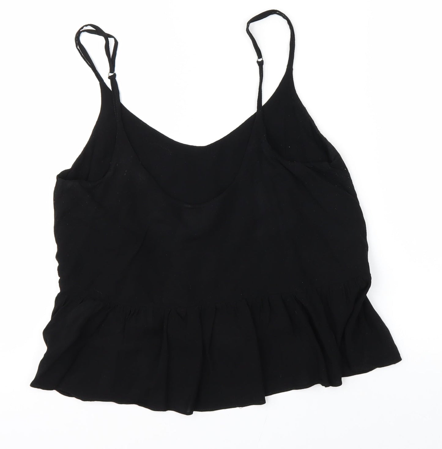 Womens UK Size 8 Topshop Black Basic Blouse