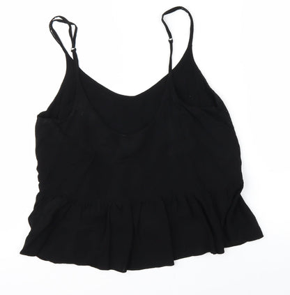 Womens UK Size 8 Topshop Black Basic Blouse