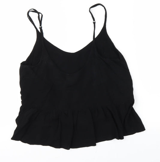 Womens UK Size 8 Topshop Black Basic Blouse