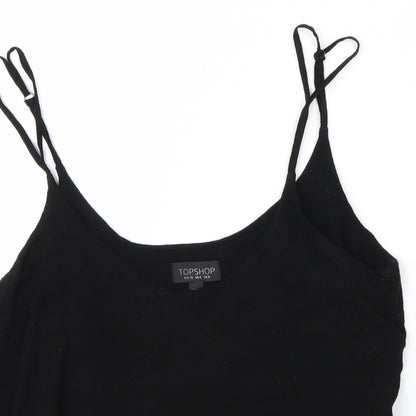 Womens UK Size 8 Topshop Black Basic Blouse