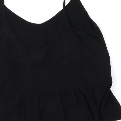 Womens UK Size 8 Topshop Black Basic Blouse