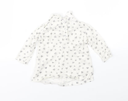 F&F Girls White   Basic T-Shirt Size 3-6 Months