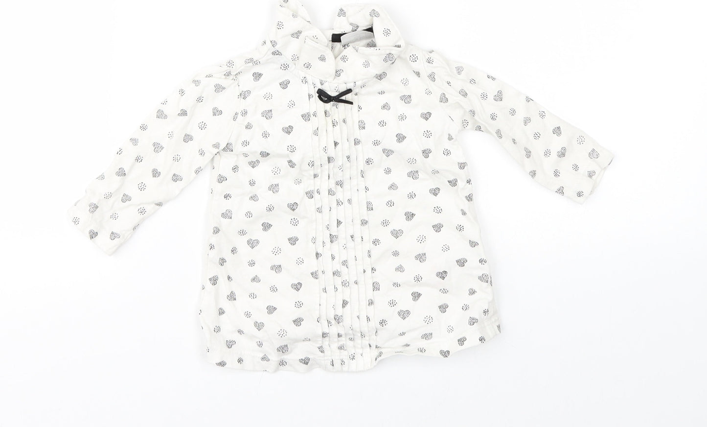 F&F Girls White   Basic T-Shirt Size 3-6 Months