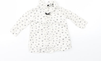 F&F Girls White   Basic T-Shirt Size 3-6 Months