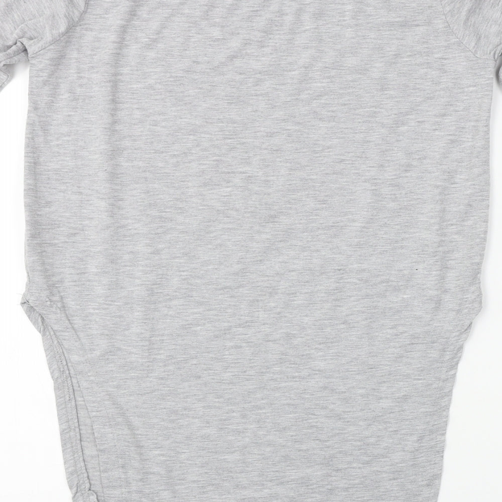 Primark Womens Grey Floral  Basic T-Shirt Size S