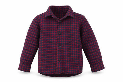 Next Boys Red Plaid  Basic Button-Up Size 4 Years