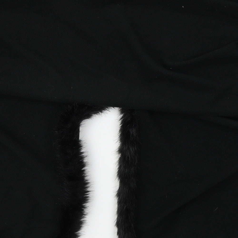 Unbranded Womens Black  Fleece Cape Jumper One Size