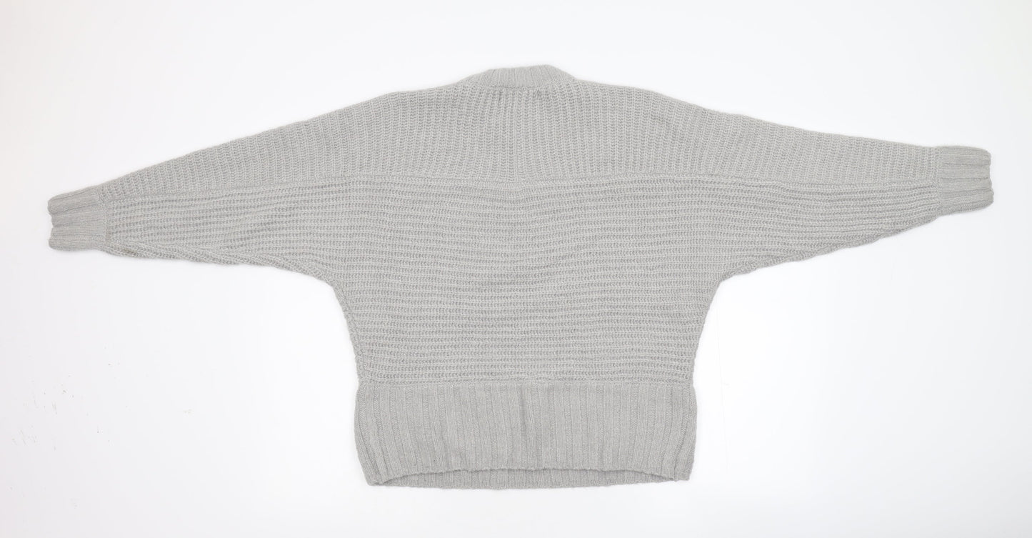 M&S Womens Grey  Knit Pullover Jumper Size M