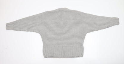 M&S Womens Grey  Knit Pullover Jumper Size M