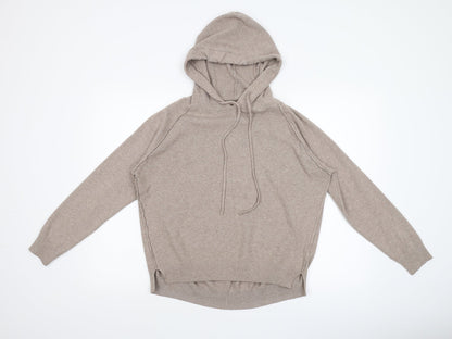 QED London Mens Brown   Pullover Hoodie Size M